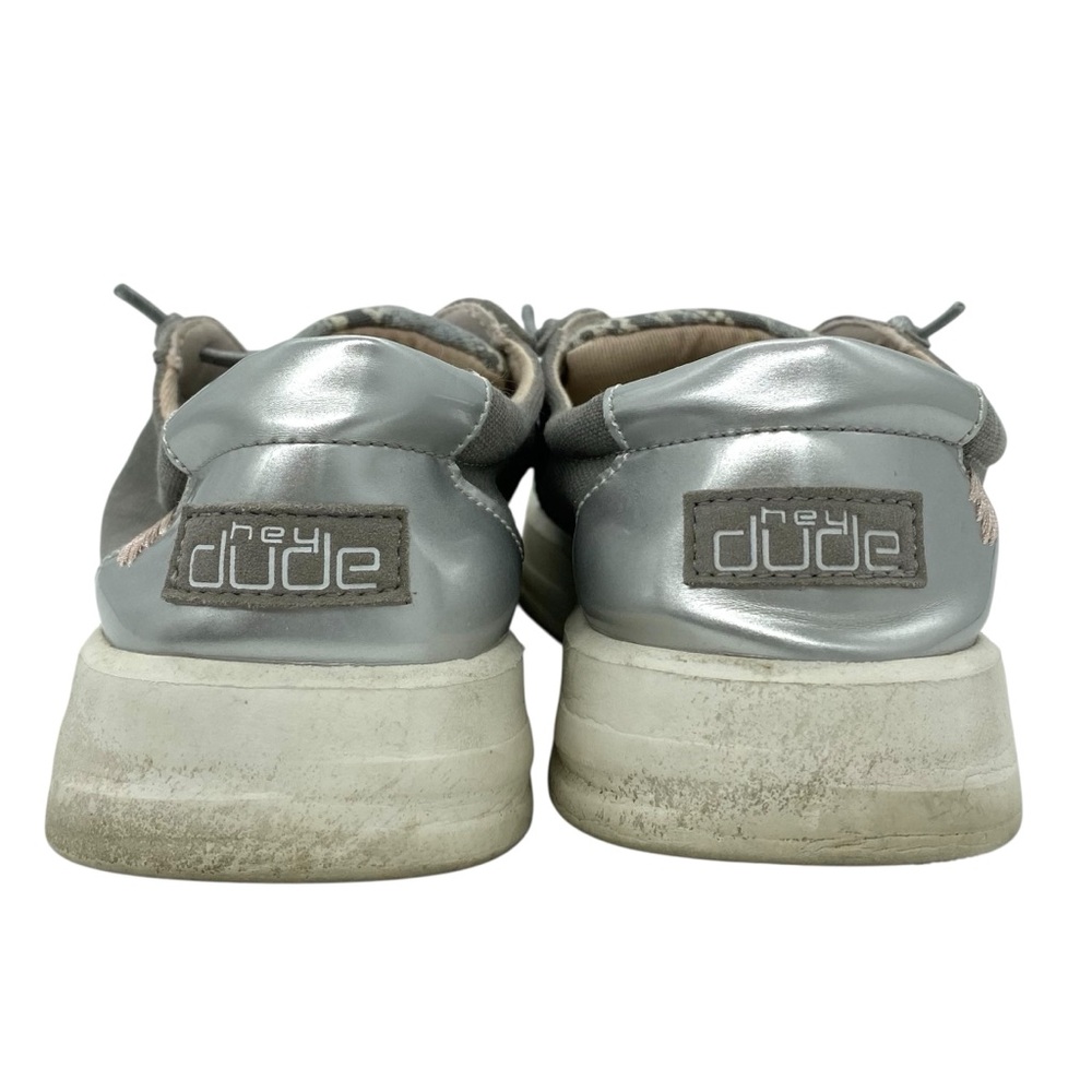 Hey Dude Karina Silver Python Lace Up Sneaker Sho… - image 4